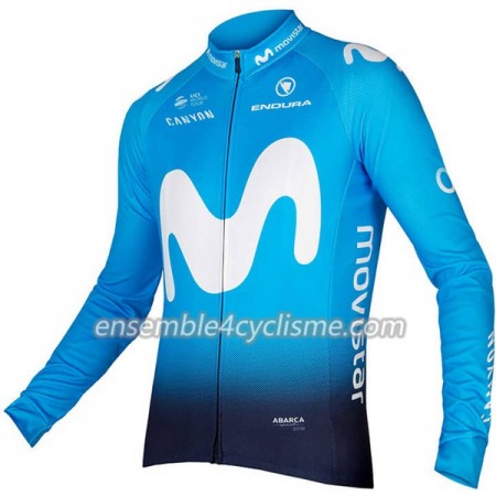 Maillot Cyclisme 2018 Movistar Team Manches Longues N001